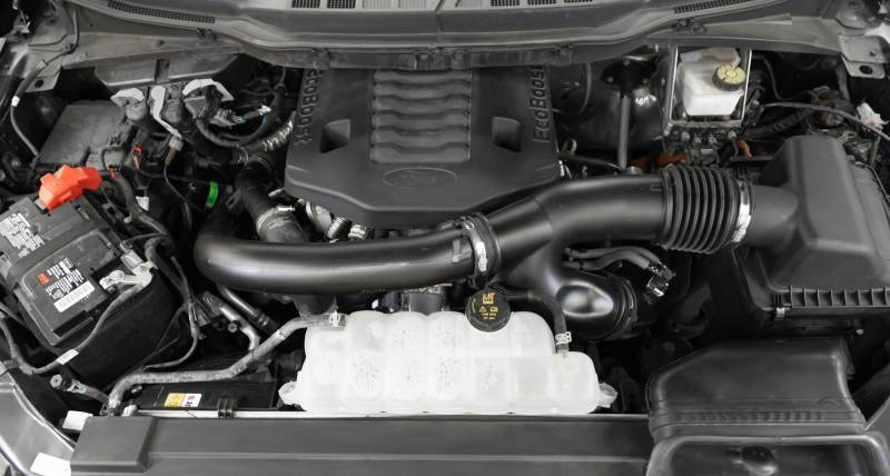 Ford F-150 Charge Pipe Kit - K&N Engineering - Free-Flowing Aluminum Tubes - Gunmetal Gray - `15-`22